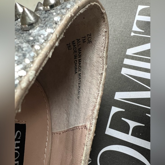 Shoemint Zoe Silver Glitter Studded Stilettos 7 - Picture 9 of 9